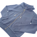 ルイヴィトン LOUIS VUITTON エンブロイダード ジップジャージーフーディ XL 1AFRB3 パーカー コットン グレー メンズ【中古】【ABランク】