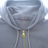 ルイヴィトン LOUIS VUITTON エンブロイダード ジップジャージーフーディ XL 1AFRB3 パーカー コットン グレー メンズ【中古】【ABランク】