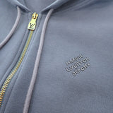 ルイヴィトン LOUIS VUITTON エンブロイダード ジップジャージーフーディ XL 1AFRB3 パーカー コットン グレー メンズ【中古】【ABランク】