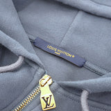 ルイヴィトン LOUIS VUITTON エンブロイダード ジップジャージーフーディ XL 1AFRB3 パーカー コットン グレー メンズ【中古】【ABランク】