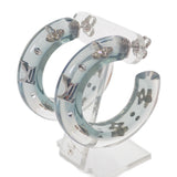 ルイヴィトン LOUIS VUITTON ピアス・LVスパークス M02817 ピアス レジン/ストラス ブルー シルバー金具 レディース【中古】【Aランク】