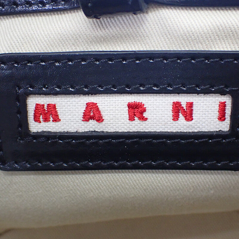 マルニ MARNI トロピカリア バッグ マイクロ BMMP0067Q0P386000N99 2WAYバッグ ハンドバッグ カーフ コットン ブラック レディース【中古】【Aランク】
