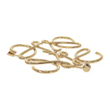 ロエベ LOEWE アナグラム 111.25.020 ブローチ メタル ゴールド レディース【中古】【ABランク】