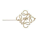 ロエベ LOEWE アナグラム 111.25.020 ブローチ メタル ゴールド レディース【中古】【ABランク】