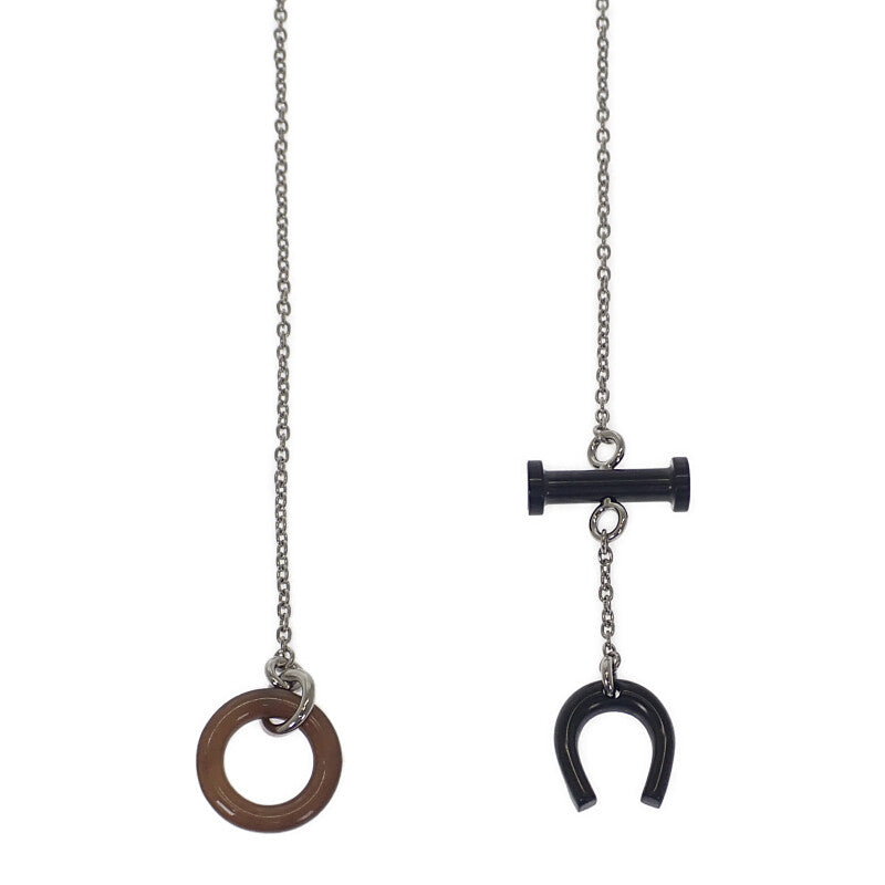 エルメス HERMES モビール・エケストル ネックレス メタル バッファローホーン ブラウン ブラック シルバー レディース メンズ【中古】【Aランク】