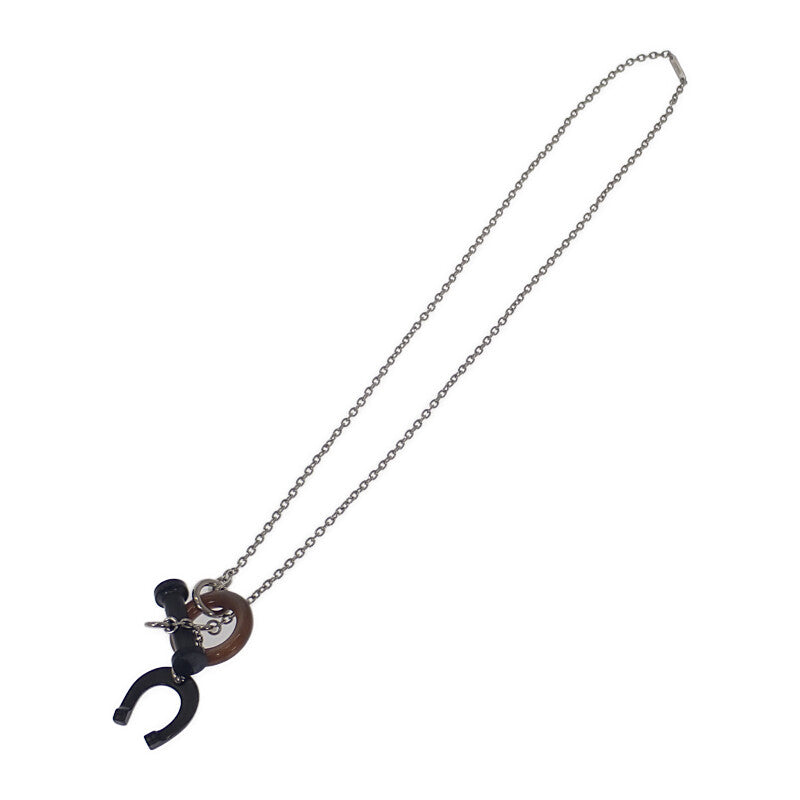 エルメス HERMES モビール・エケストル ネックレス メタル バッファローホーン ブラウン ブラック シルバー レディース メンズ【中古】【Aランク】