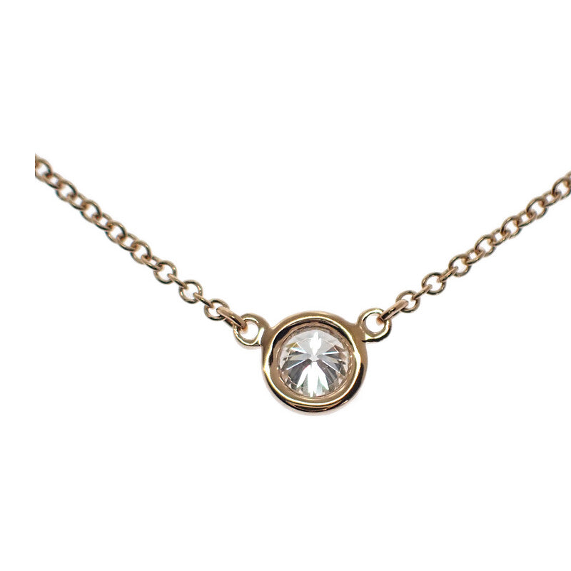 ティファニー TIFFANY&Co. バイザヤードペンダント ネックレス K18ピンクゴールド ダイヤモンド レディース【中古】【Aランク】
