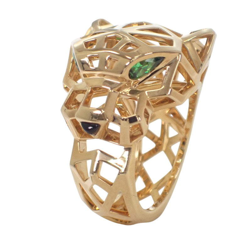 カルティエ CARTIER パンテール ドゥ カルティエ 15.5号 N4767900 リング K18イエローゴールド オニキス ツァボライトガーネット #57 メンズ レディース【中古】【Aランク】