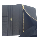 エルメス HERMES ベアンコンパクト W刻印 二つ折り財布 ヴォーエプソン ブラック ゴールド金具 レディース メンズ【中古】【Aランク】