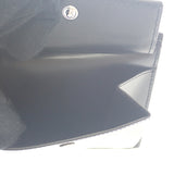 サンローラン SAINT LAURENT タイニーカサンドラ 6101931JB0E1000 二つ折り財布 スムースレザー ブラック シルバー金具 メンズ【中古】【Aランク】