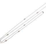 ティファニー TIFFANY&Co. バイザヤード 7PD ロング ネックレス シルバー925 ダイヤモンド レディース【中古】【Aランク】