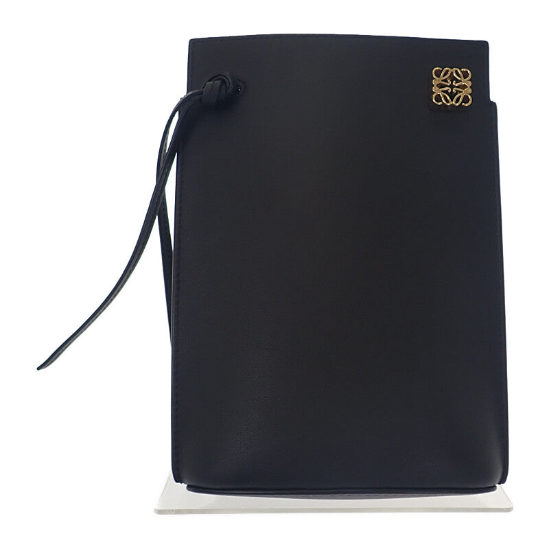 ロエベ LOEWE ダイスポケット C630R12X01 ショルダーバッグ カーフ ブラック ゴールド金具 レディース【中古】【Aランク】