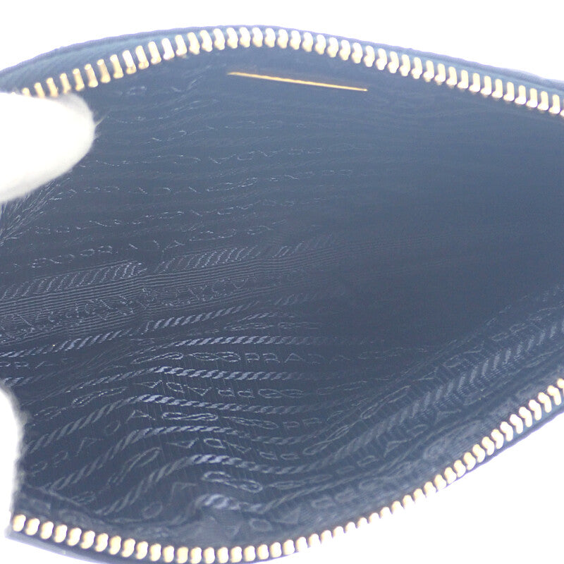 プラダ PRADA Chain Shoulder Bag 1NI054 Handbag Tessuto Impuntu Nylon Navy Gold Hardware Ladies【Used】【A Rank】