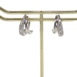 デザインジュエリー フープ ダイヤモンド ピアス K18ホワイトゴールド ダイヤモンド レディース【中古】【Aランク】