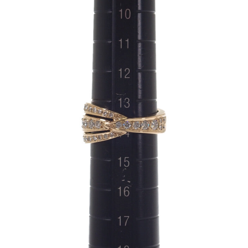 精工 SEIKO K18YG 鑽石 14號 戒指 K18黃金 黃金 鑽石 女士【中古】【A級品】