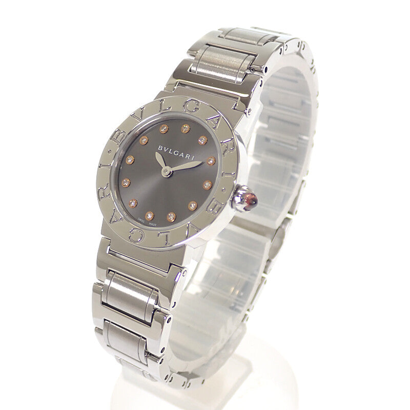 ブルガリ BVLGARI ブルガリブルガリ BBL26C6SS/12 腕時計 ステンレススチール クオーツ グレー文字盤 レディース【中古】【Aランク】