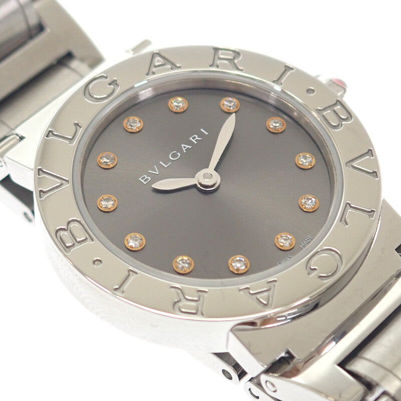 ブルガリ BVLGARI ブルガリブルガリ BBL26C6SS/12 腕時計 ステンレススチール クオーツ グレー文字盤 レディース【中古】【Aランク】