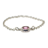 ティファニー TIFFANY&Co. カラーバイザヤード ピンクサファイア チェーン 15号 リング シルバー925 レディース【中古】【Aランク】