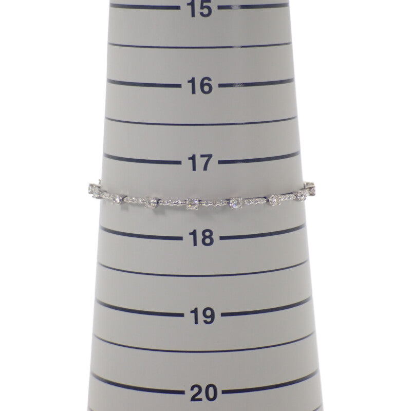 デザインジュエリー テニス ブレスレット K18ホワイトゴールド ダイヤモンド レディース【中古】【Aランク】