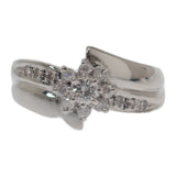 デザインジュエリー 14号 リング Pt900プラチナ ダイヤモンド レディース【中古】【Aランク】