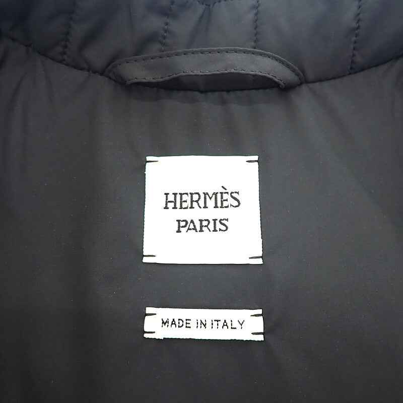 エルメス HERMES キルティングコート 36 H5H0158DQ5H36 ナイロンジャケット ポリエステル ネイビー bleu noir レディース【中古】【Aランク】