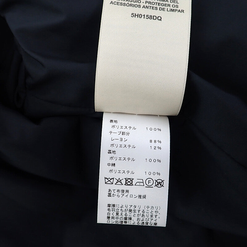 愛馬仕 HERMES 菱格紋大衣 36 H5H0158DQ5H36 尼龍夾克 聚酯纖維 海軍藍 bleu noir 女士【中古】【A級】