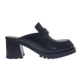 エルメス HERMES フロール60 サボサンダル コンスタンス ミュール カーフ ブラック シルバー金具 37 レディース【中古】【Aランク】