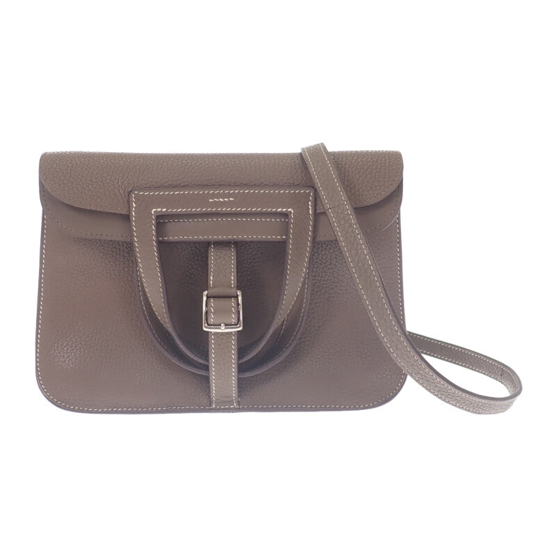 エルメス HERMES アルザン25 2WAYバッグ 3WAYバッグ ショルダーバッグ トリヨンクレマンス エトゥープ ベージュ系 シルバー金具 レディース【中古】【ABランク】