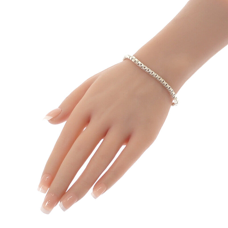 Tiffany & Co. TIFFANY&Co. 威尼斯連結 60150727 手鍊 純銀 銀色 中款 男款 女款【二手】【AB級】