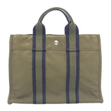 エルメス HERMES フールトゥPM ハンドバッグ キャンバス カーキ メンズ レディース【中古】【Aランク】