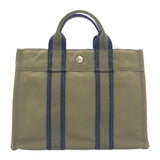 エルメス HERMES フールトゥPM ハンドバッグ キャンバス カーキ メンズ レディース【中古】【Aランク】