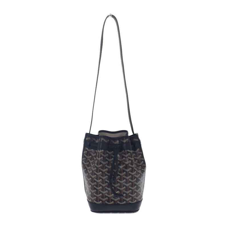ゴヤール GOYARD プティフロ バケットバッグ ヘリンボーン PEFLOTPMLTY01CL01P ショルダーバッグ レザー コーティングキャンバス ブラック ブラウン レディース【中古】【Aランク】