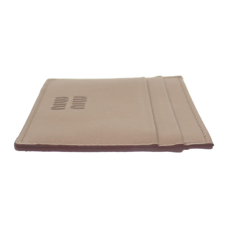 ミュウ ミュウ Miu Miu コード コニャック 5MC076_2CSB_F0A2C カードケース レザー ピンク レディース【中古】【Aランク】