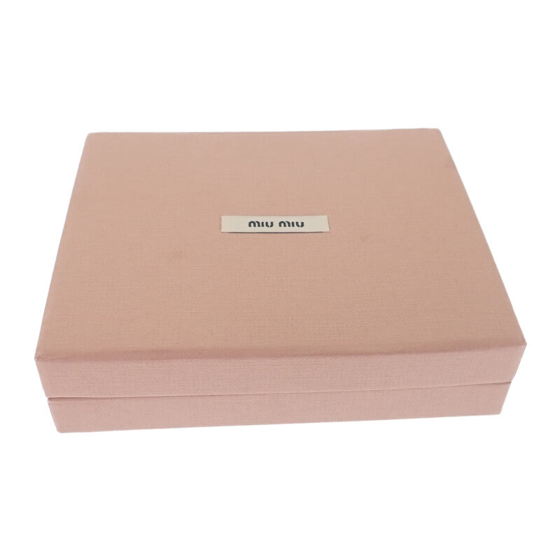 Miu Miu Miu Miu Cognac 5MC076_2CSB_F0A2C 卡夾 皮革 粉紅色 女士【中古】【Aランク】