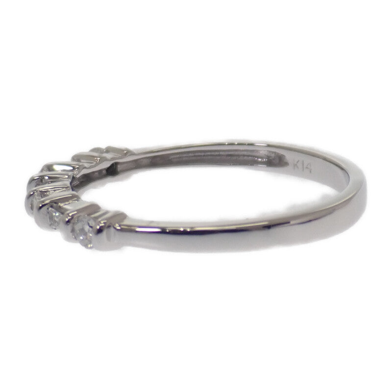 デザインジュエリー 9号 リング K14ホワイトゴールド ダイヤモンド レディース【中古】【Aランク】