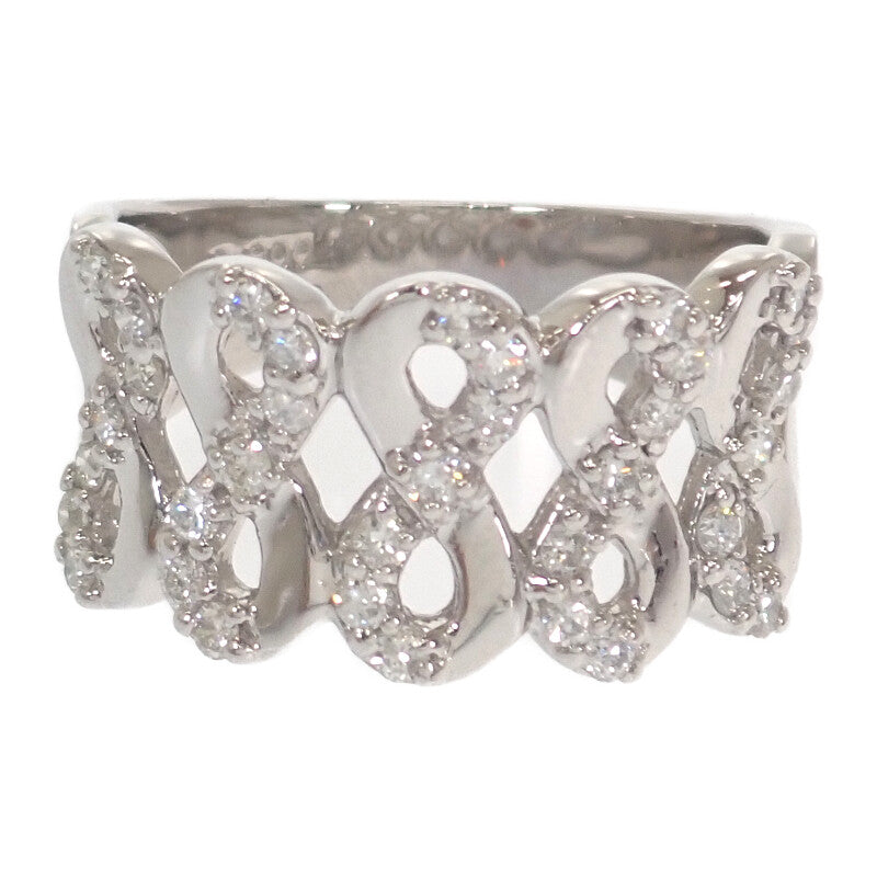 K14ダイヤリング 指輪 Vデザインリング 19号 K14ダイヤリング 指輪 Vデザインリング 19号