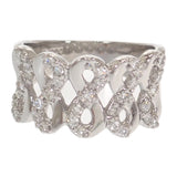 デザインジュエリー 13号 リング Pt900プラチナ ダイヤモンド レディース【中古】【Aランク】