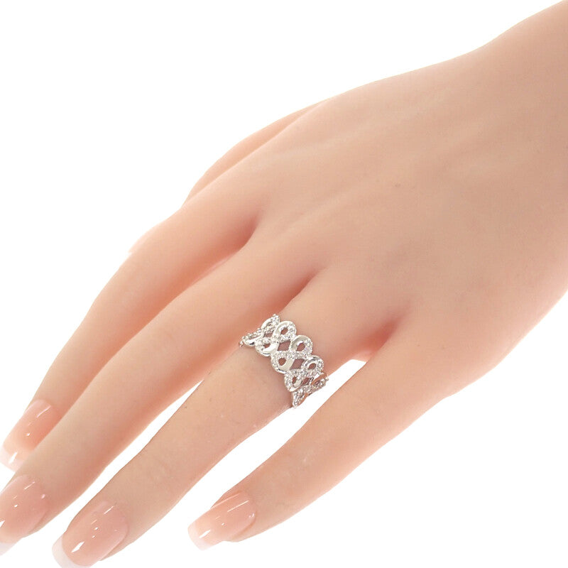 設計珠寶 13號 戒指 Pt900鉑金 鑽石 女士【中古】【A級】