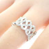 デザインジュエリー 13号 リング Pt900プラチナ ダイヤモンド レディース【中古】【Aランク】