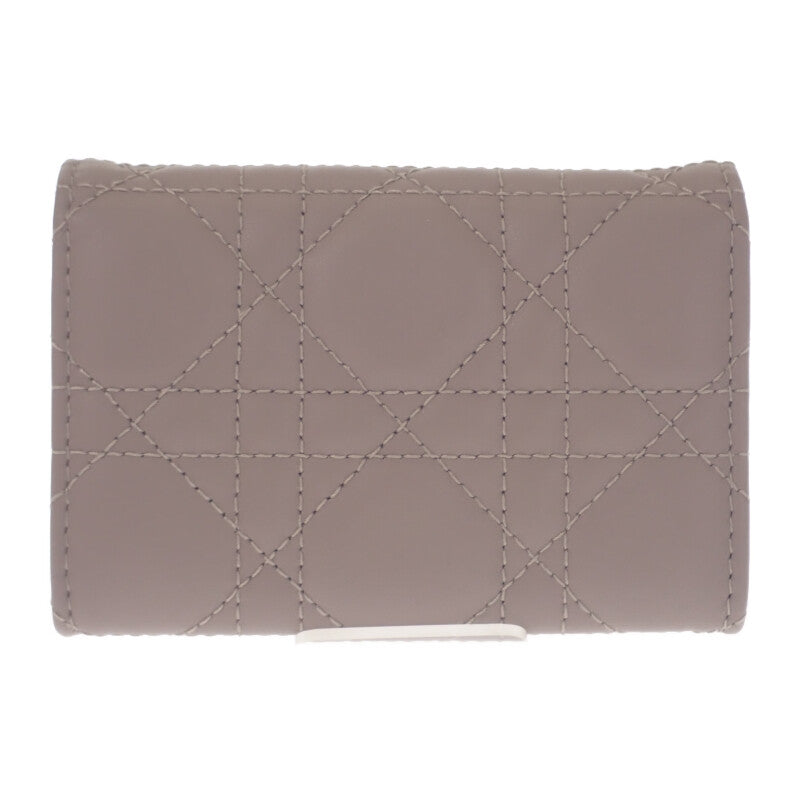 クリスチャンディオール Christian Dior Glycine ウォレット S0966ONMJ_M30G コインケース ラムスキン ベージュ ゴールド金具 レディース【中古】【Aランク】