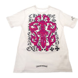 クロムハーツ CHROME HEARTS ダガー アイチャート M 半袖Tシャツ コットン ホワイト メンズ【中古】【ABランク】