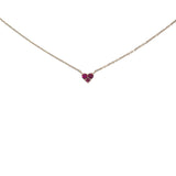 ヴァンドーム VANDOME ハート ネックレス K18イエローゴールド ピンク ルビー レディース【中古】【Aランク】