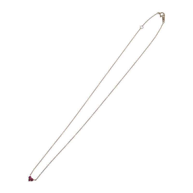 ヴァンドーム VANDOME ハート ネックレス K18イエローゴールド ピンク ルビー レディース【中古】【Aランク】