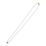 ヴァンドーム VANDOME ハート ネックレス K18イエローゴールド ピンク ルビー レディース【中古】【Aランク】