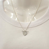 ティファニー TIFFANY&Co. ラブストラックハートタグ ペンダント スモールサイズ 70878208 ネックレス スターリングシルバー レディース【中古】【Aランク】