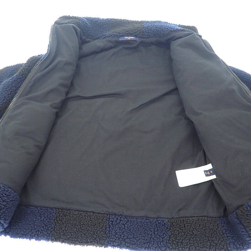 ルイヴィトン LOUIS VUITTON ダミエボアフリース XL その他アウター ポリエステル ネイビー メンズ【中古】【ABランク】