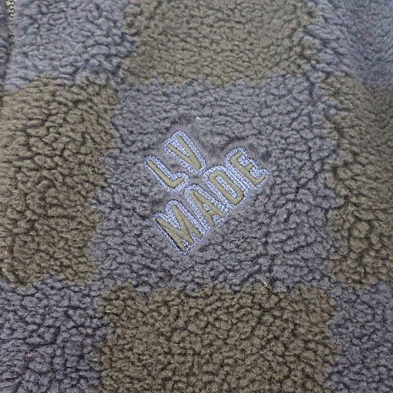 ルイヴィトン LOUIS VUITTON ダミエボアフリース XL その他アウター ポリエステル ネイビー メンズ【中古】【ABランク】