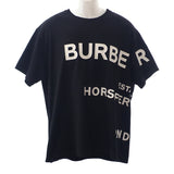 バーバリー BURBERRY ロゴ ホースフェリープリント L 8040764 半袖Tシャツ コットン ブラック メンズ レディース【中古】【Aランク】