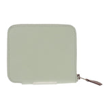 エルメス HERMES アザップ シルクインコンパクト W刻印 コインケース ヴォーエプソン シルク ヴェールフィズ グリメイヤー シルバー金具 レディース メンズ【中古】【Aランク】