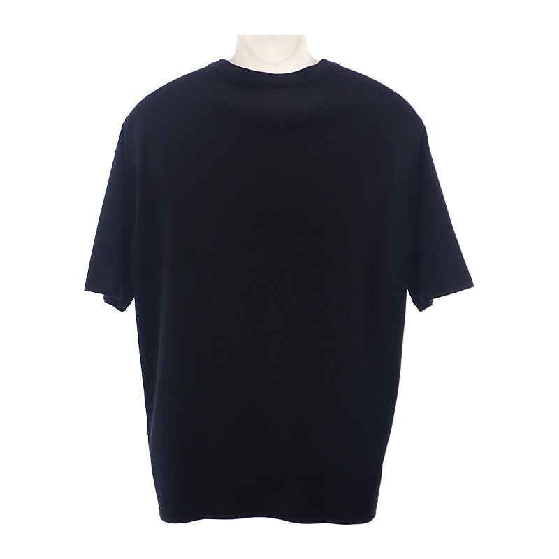 プラダ PRADA トライアングルロゴ L UJN861 半袖Tシャツ コットン ブラック メンズ【中古】【Aランク】
